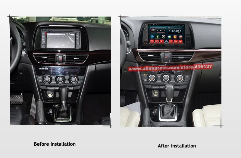 Discount YAZH 2 Din Android Car Radio for Mazda 6 2014 GPS navigation 9.0 inch IPS HD Video Display 2GB 32GB 1080*600 Android head unit 0