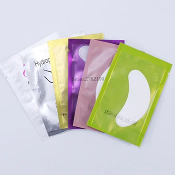 

200pairs Disposable Hydrogel Eye Pads Eyelash Extension Grafted Eye Stickers Golden Eyelash Under Eye Paper Patches