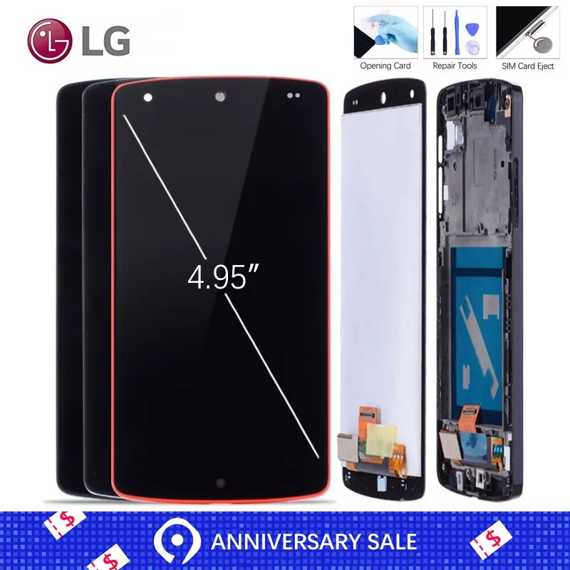 

ORIGINAL 4.95" Display for LG Nexus 5 LCD Touch Screen Digitizer Assembly For LG Nexus 5 Display D820 D821 Screen Replacement