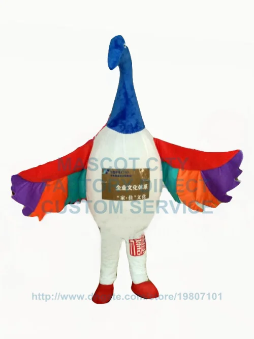 

custom rainbow swan bird mascot costume adult size cartoon birds theme anime cosply costumes carnival fancy dress for stage 3436