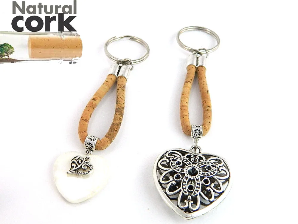 Buy Portuguese cork key chain, DIY handmade keychain