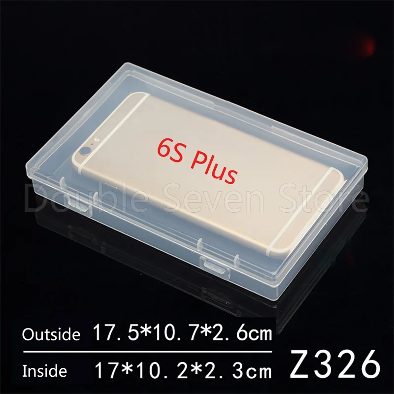 

2pcs 17cm L Rectangle Flip Cover Plastic Storage Box PP Transparent Case Mobile Phone Tools Gifts Pack boxes