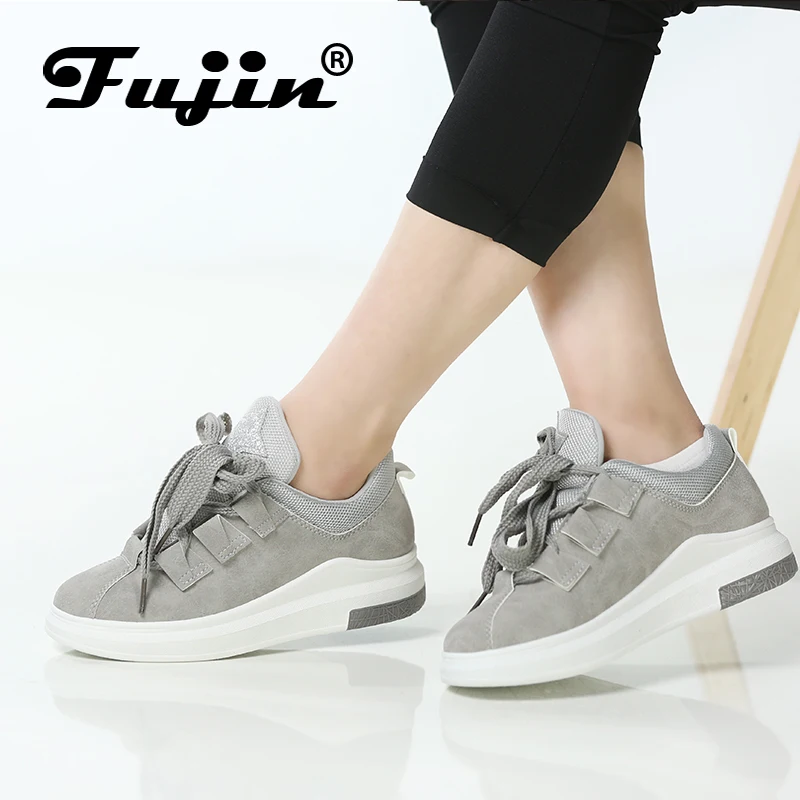 Fujin Brand 2019 ladies shoes platform shoes sneakers women autumn shoes  for women flats lace up breathable sport casual
