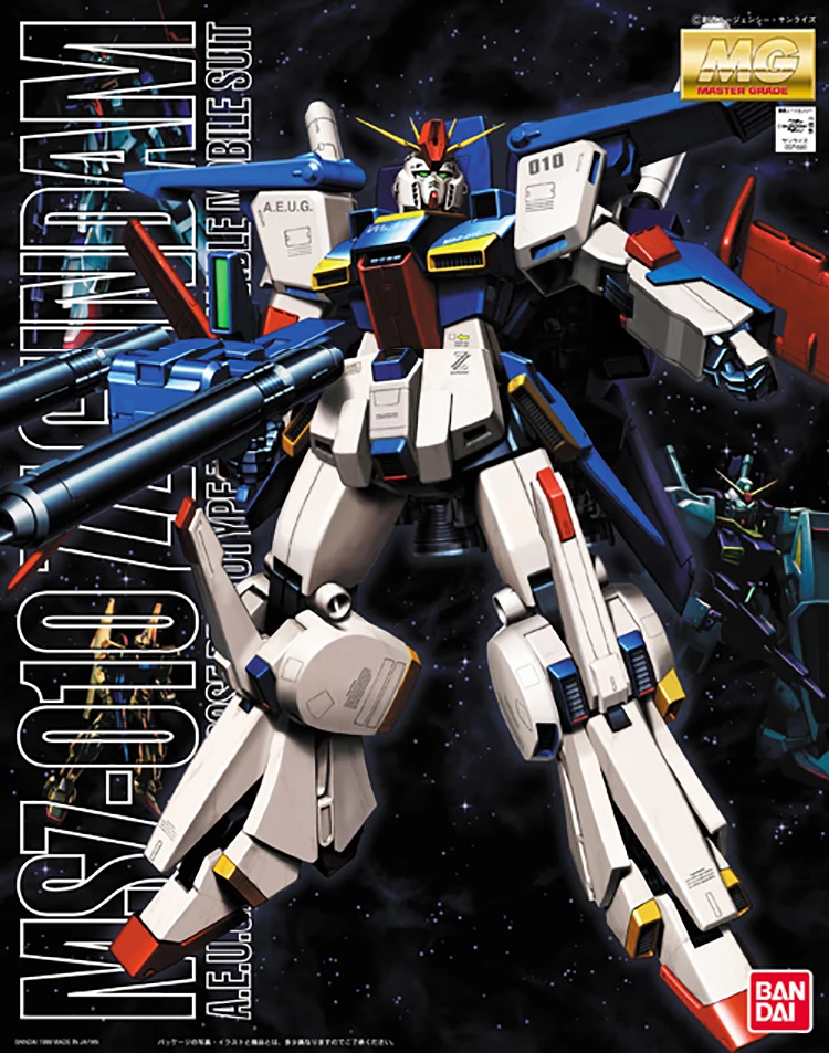 Bandai Gundam MG 1/100 MSZ-010 ZZ двойной зет мобильный костюм сборки модель Наборы фигурки