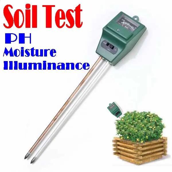 100pcs 3 in 1 Plant Flowers Soil Test Kits PH Tester Moisture Meter Light Illuminance Analyzer Detector Garden Flower | Инструменты