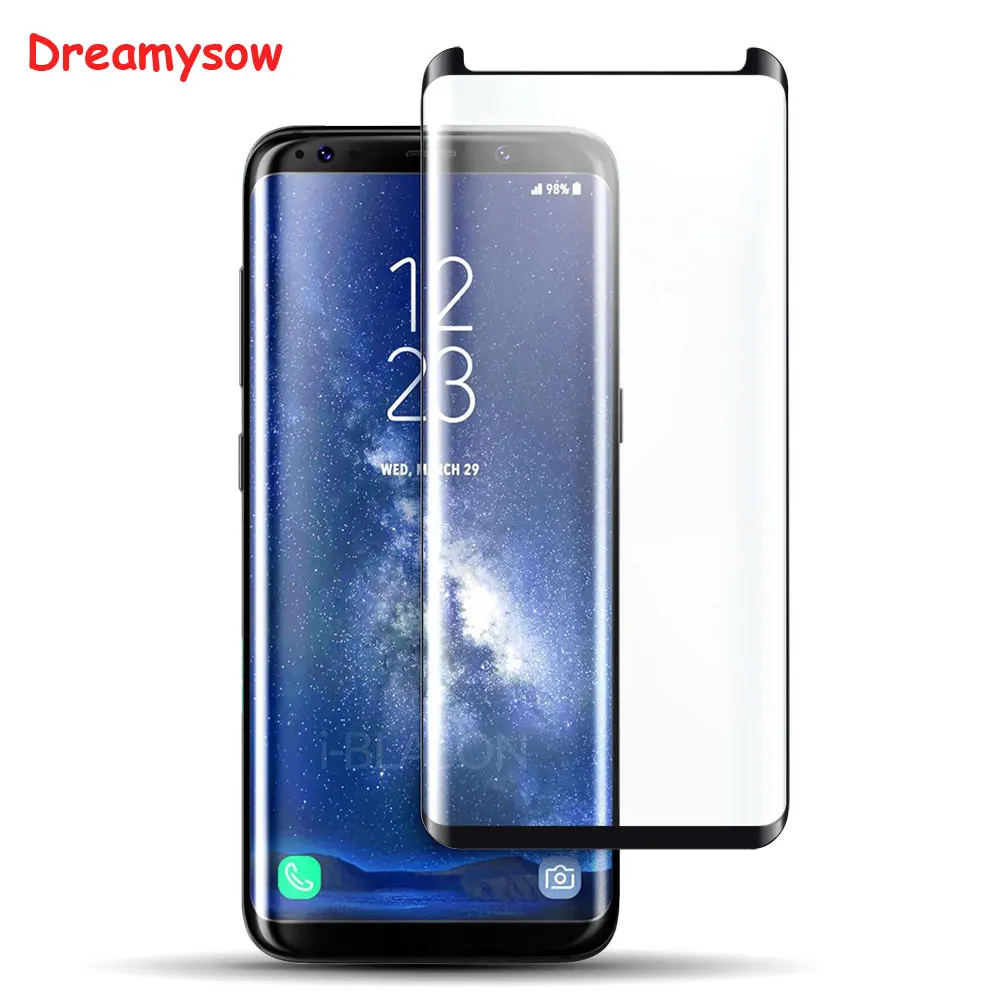 Dreamysow 6D 9H закаленное стекло экрана 0,3 мм Защитная пленка для samsung Galaxy S8 S9 S8Plus S9PLUS Note 8 чехол