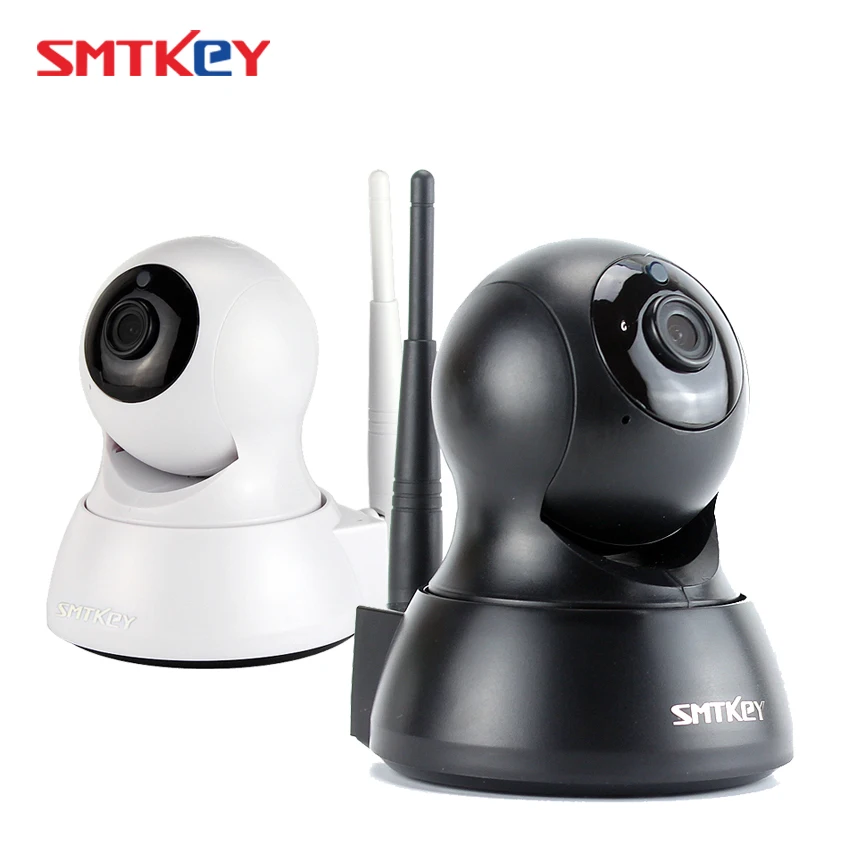 

SMTKEY Black/White Wireless P2P Motion Alarm 720P WIFI Camera Two Way Audio Baby Monitor IR 10M Night Vision wifi IP camera