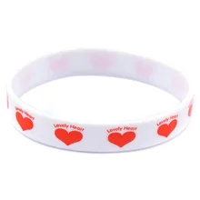 OneBandaHouse Печатный Пользовательский логотип силиконовый браслет на запястье для музыки Вечерние