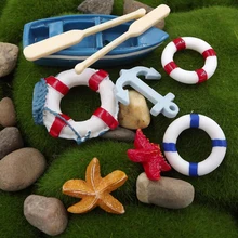 Мини-смоляная модель спасательного круга декор для микро-ландшафта Фея Сад миниатюрные DIY Террариум фигурки аксессуары для суккулентных расстений 1 шт