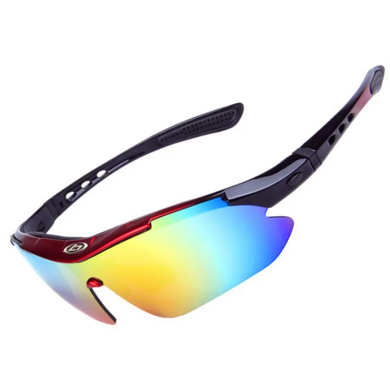OBAOLAY, поляризационные UV-400, спортивные очки, MTB, шоссейные, велосипедные очки, для мужчин и женщин, очки для бега, рыбалки, вождения, солнцезащитные очки - Цвет: Red black