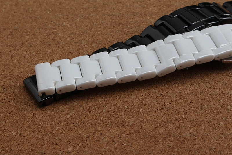 14mm 16mm 18mm 19mm 20mm 22mm Watchband ceramic Black White For mens watches ladys hours accessories butterfly buckle fashion 14mm 16mm 18mm 19mm 20mm 22mm Watchband ceramic Black White For mens watches ladys hours accessories butterfly buckle fashion