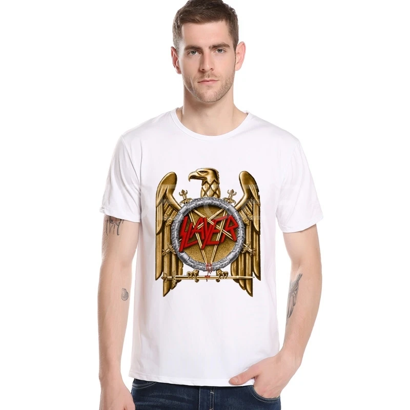 

2018 Summer Clothing Speed Metal Slayer Rock Band Printed T-shirt Skull Short Sleeve T shirt Clothing 3D Brand For Men M21-5#