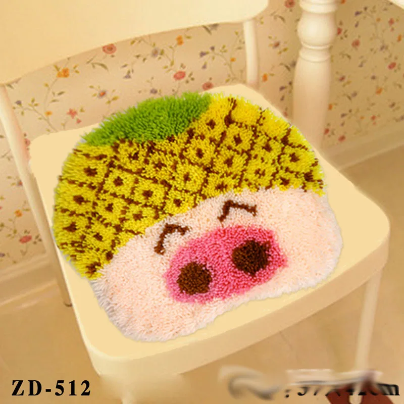 

ZD512 Ground Mat Cushion Latch Hook Kit Embroidery DIY Craft Cross Stitch Needlework Embroidery Counted Cross-Stitching Kit Set