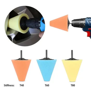 

Cone Foam Pad Polisher Buffer Sponge Ball for Automotive Car Wheels Hub Care For mersedes ml w212 w210 w205 trim e w212 E200