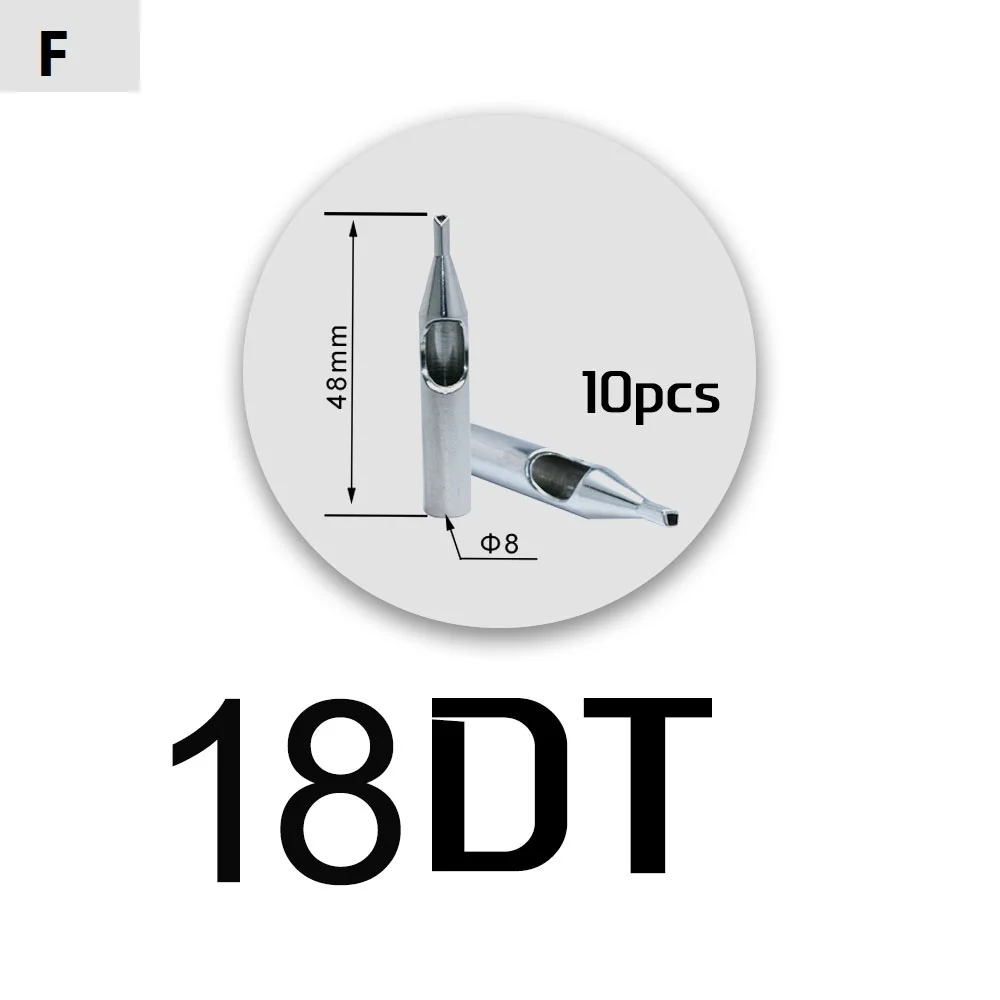 Biomaser 10 шт. профессиональная насадка из нержавеющей стали татутипы 3DT/5DT/8DT/11TD/14DT/18DT для татуировки - Номер модели: 18DT