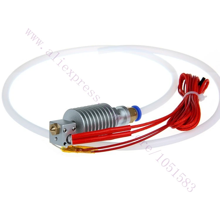 

2pcs 3D Printer Metal long-distance J-head V5 Hotend For 1.75/3.0mm Bowden Extruder 0.2/0.3/0.4/0.5mm Nozzle Optional with PTFE