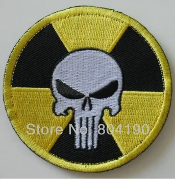 

GITD PUNISHER SKULL RADIATION ARMY MILSPEC IRON-ON SEW-ON PATCH Wholesale