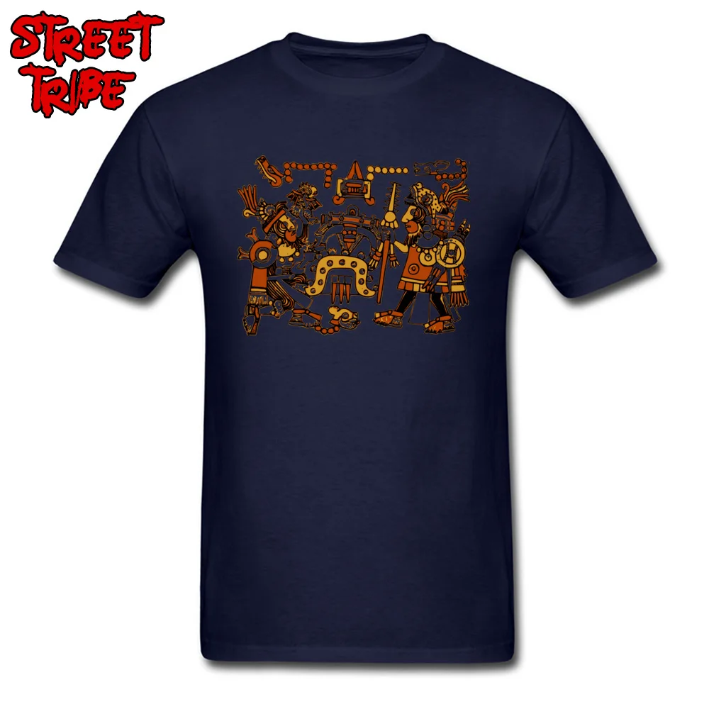 cosie aztec 1294241 Custom Short Sleeve Summer Tees Coupons Crew Neck 100% Cotton Tops Shirts Men's T-Shirt Drop Shipping aztec 1294241 navy