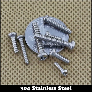 

M3 M3*4/5/6/8 M3x4/5/6/8 304 Stainless Steel 304ss PT Philips Cross Recessed Round Head Thread Cutting Self Tapping Screw