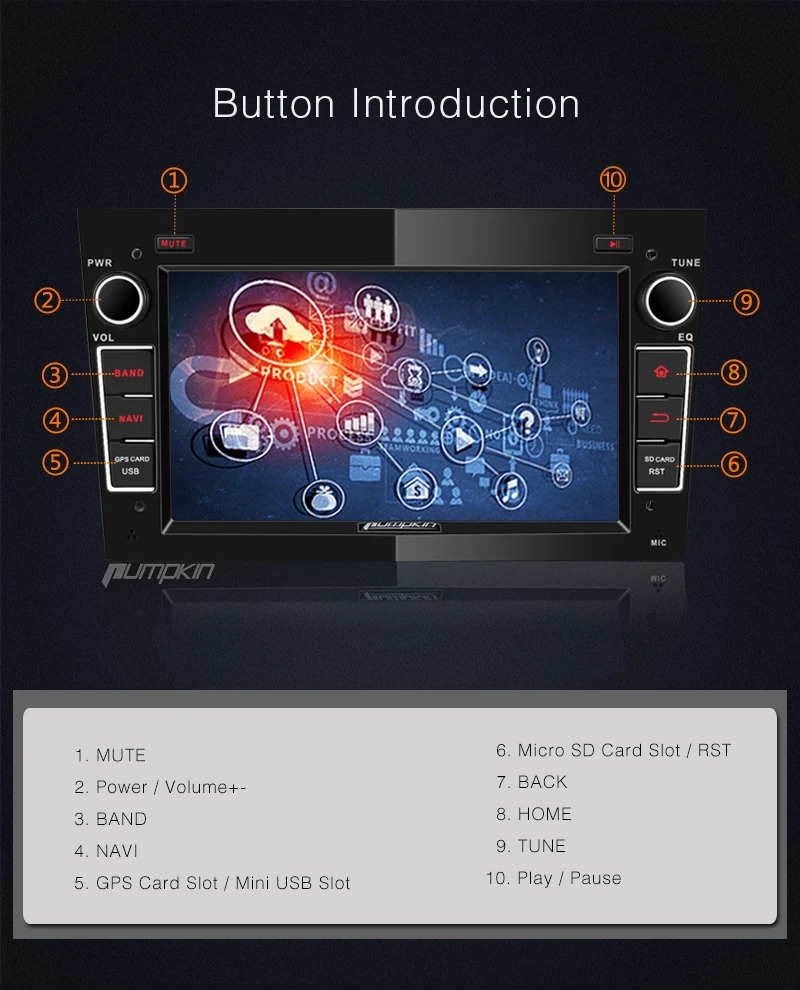 Cheap Pumpkin 2 Din Android 7.1 Car Multimedia No DVD Player GPS Navigation Car Stereo For Opel/Corsa Wifi OBD2 FM Rds Radio Headunit 6
