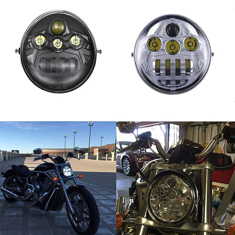 Светодиодные фары для мотоцикла Harley VROD 60 Вт светодиодный ные V Rod VRSCF VRSC VRSCR 2002 2017  | Отзывы и видеообзор