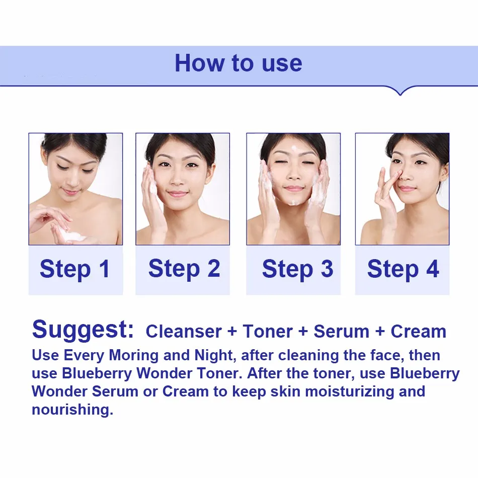 Blueberry Facial Cleanser Deep Cleansing Shrink Pores Acne Treatments Face Cleaner Moisturizing Oil Control Rich Foam Skin Care 6