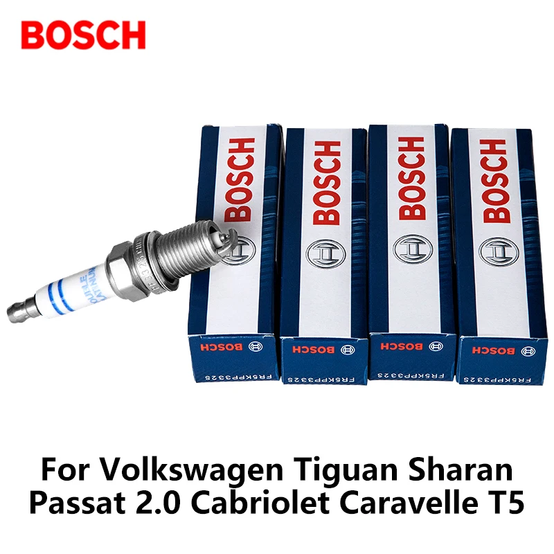 4pieces/set BOSCH Car Spark Plug For Volkswagen Tiguan Sharan Passat 2.