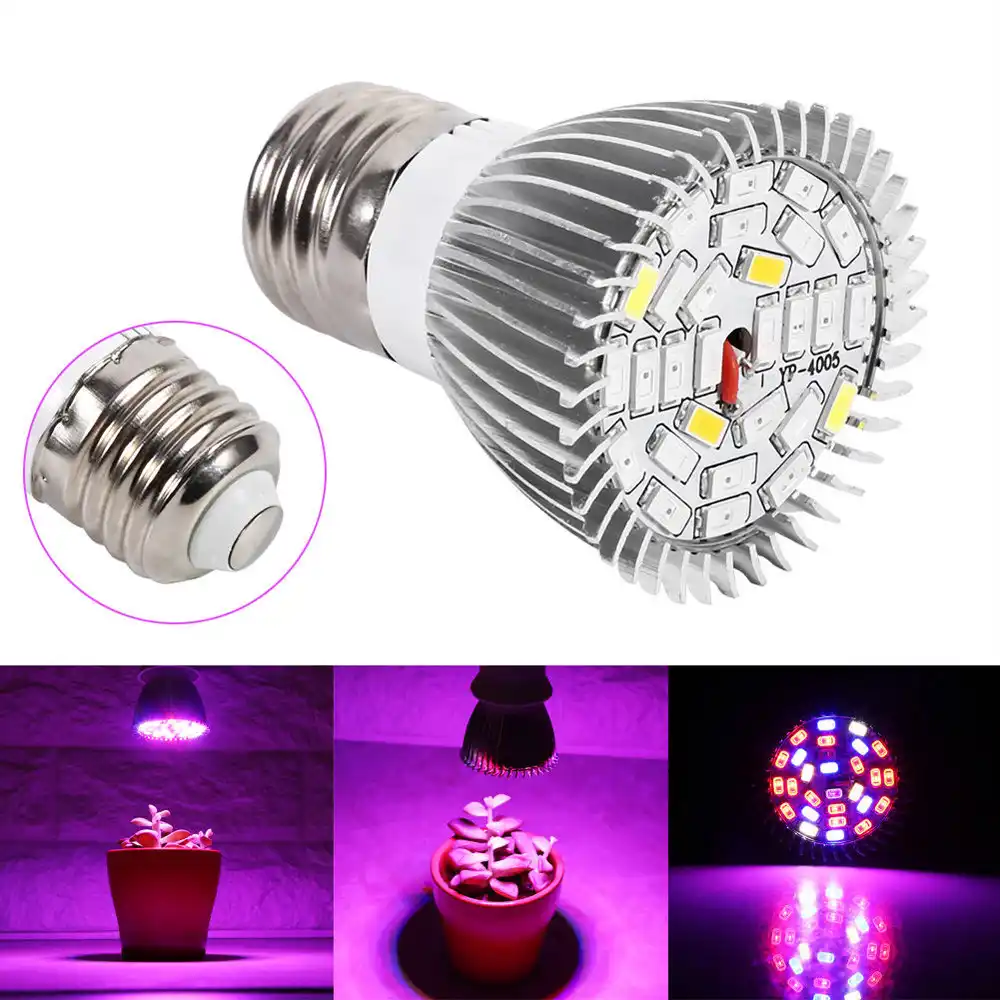 28w Led Grow Lamp E27 Led Flower Seed Plants Hydroponic Grow Light
