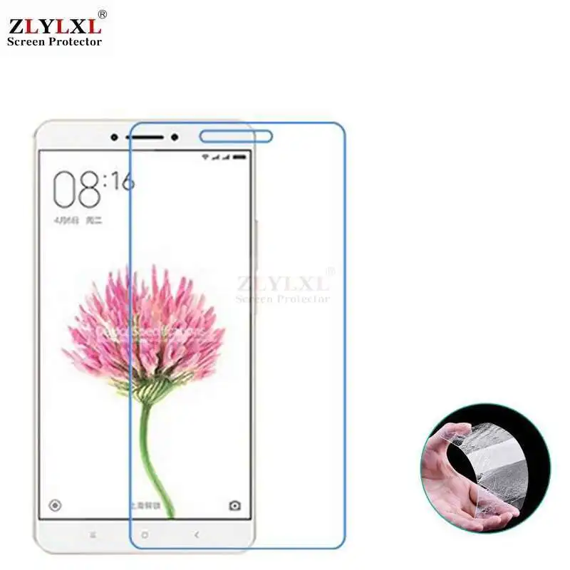 

Glass + case Transparent Dirt-resistant soft back case for Xiaomi mi Max tempered glass screen protector