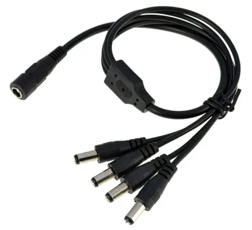 10 قطعة 4Way DC امدادات الطاقة الفاصل كابل 12 V PSU كاميرا تلفزيونات الدوائر المغلقة DVR الأمن كيت