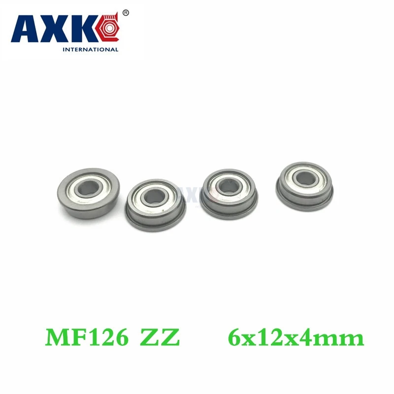 Axk 10 шт./лот Mf126zz Mf126 Zz 6x12x4 мм Миниатюрный фланцевый подшипник тонкая стена