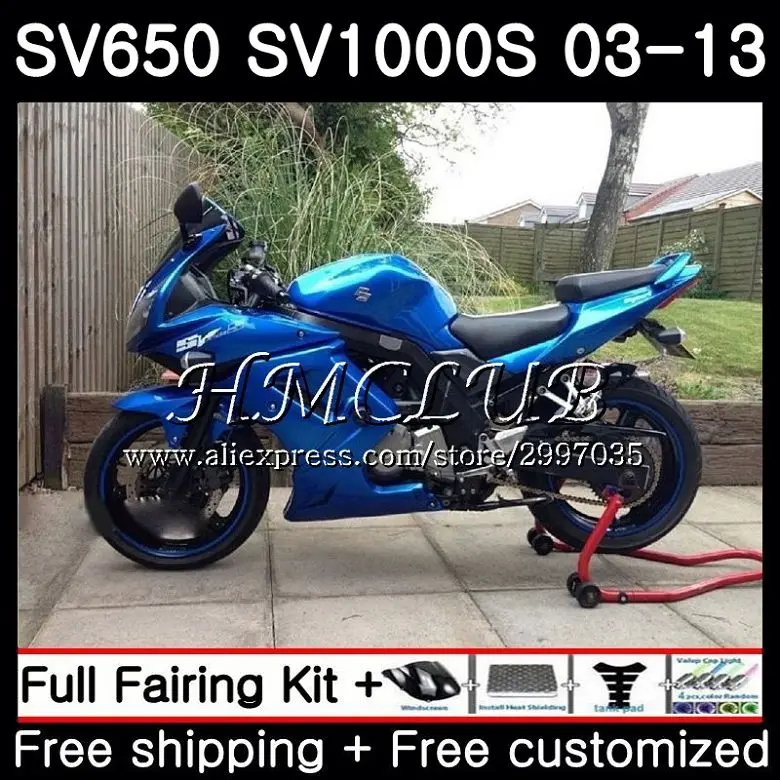 

Body For SUZUKI SV650S Factory blue SV1000S 03 04 05 06 07 44HC.8 SV 650 1000 S SV 650S 1000S 2003 2004 2005 2006 2007 Fairings