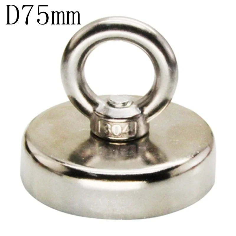 

Salvage Magnets Pot Magnets Permanent Neodymium D75 Deep Sea Salvage Fishing Hook Magnet Pulling Mounting Home Holder