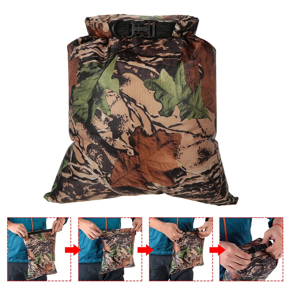 Camping Water Bags 3 Pack Camouflage Dry Bag Waterproof 3L+5L+8L Outdoor Ultralight Dry Bags Sacks For Hiking Traveling