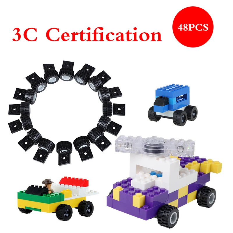 

45Pcs DIY Toys Educational Building Blocks Parts Plastic Building Bricks Wheels Axle Car Blocks Compatible With Brand Toy Gift