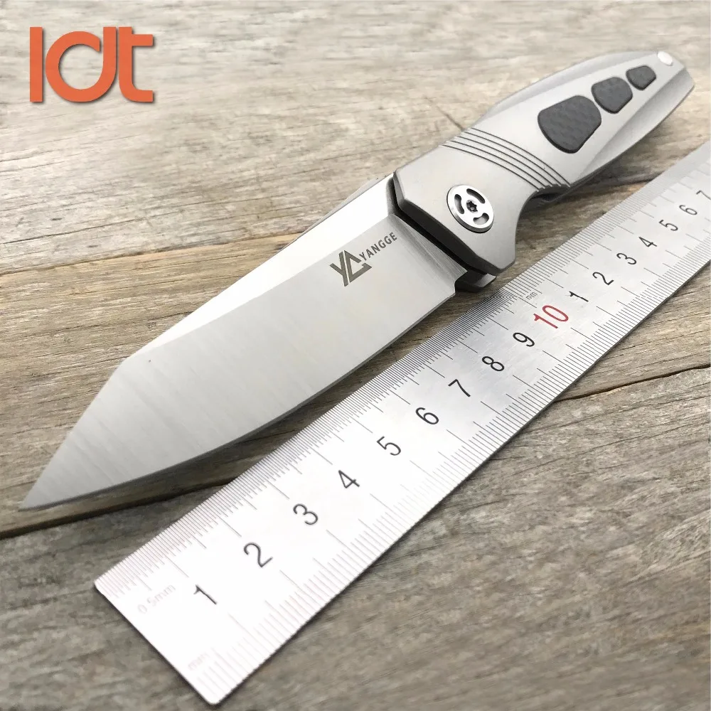 

LDT Piston 2 Folding Blade Knife 100% M390 Blade Titanium Carbon Fiber Handle Camping Outdoor Hunting Knives Survival Knife EDC