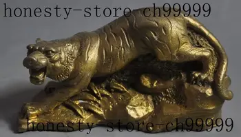 

christmas lucky chinese fengshui bronze Ferocious Anger animal zodiac tiger Roar statue halloween