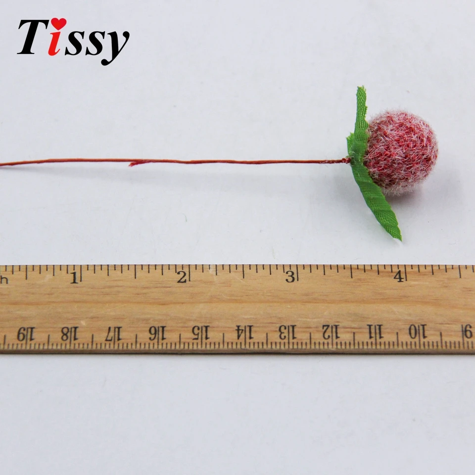 10pcs/lot Mini Artificial Berry Foam Stamen Scrapbooking Flower for Home Wedding Decoration Candy Box crafts Supplies