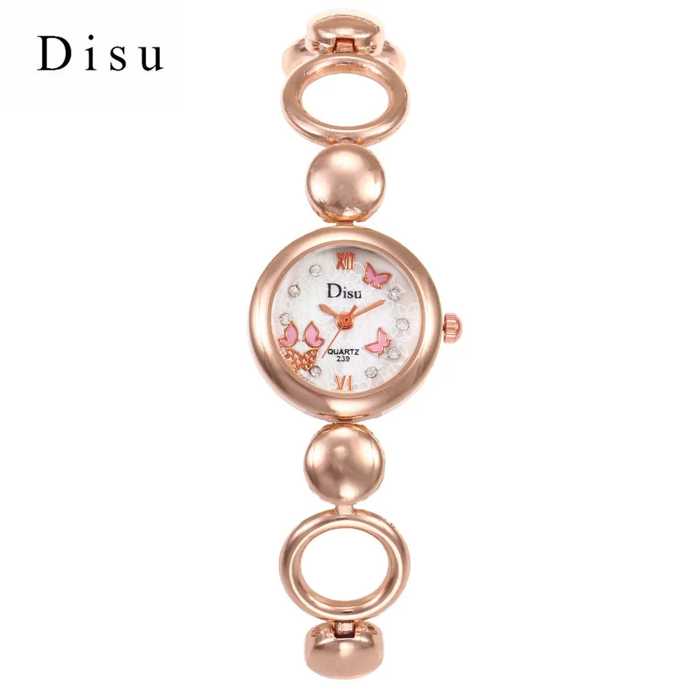 

Women Watches DISU High Quality 2018 New Arrival Of Hot Selling Creative Quartz Watches The Idea Of A Romantic Butterfly Dial