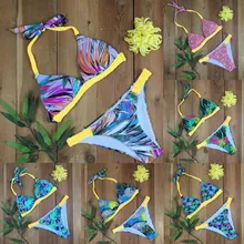 MUQGEW, смешанные цвета, женский купальник из двух частей, сексуальный бикини, набор, принт, купальник, пляжная одежда, костюм, Бразильское бикини#29