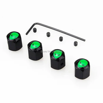 

40 x Car Styling Alien Anti-theft Stainless Universal Steel Wheel Tire Valve Stems Caps Car Wheel Tire Stem Air Valve Caps