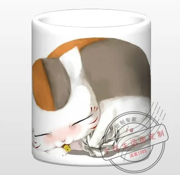 

New natsume yuujinchou Nyanko-sensei Ceramic Coffee Mug White Color Or Color Changed Cup