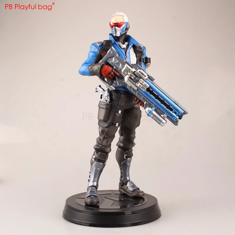 31CM Overwaches SOLDIER:76 figure PVC Model Action figure Game fans collections Novelty Doll Toys Best gifts to send friend HC46 - Цвет: with retail box