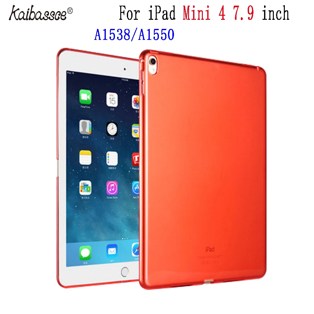 Чехол KAIBASSCE для ipad Mini 4 7 9 дюймов мягкий прозрачный защитный чехол из ТПУ A1538