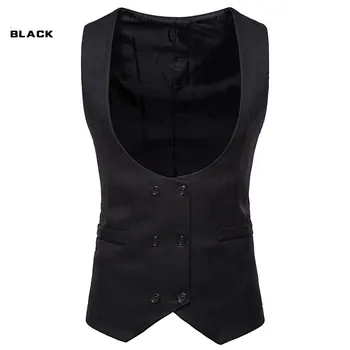 

Men's Fashion Suit Vest Double-breasted Wedding Dress Men's Business Casual Suit Vest