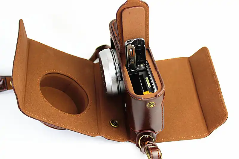 Cuero PU Bolso de duro cubierta de conjunto de cuerpo medio caso inferior para Fujifilm X100S X100T