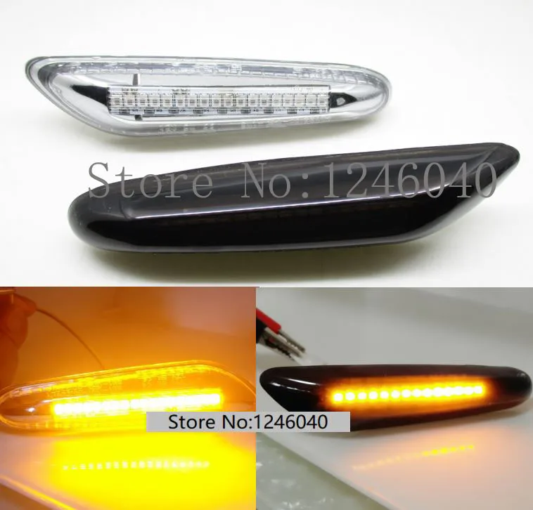 

18SMD LED Fender Side Marker Light Turn signal light lamp for BMW E60 E81 E87 E90 E92 E93 E36 E39 E46 4D
