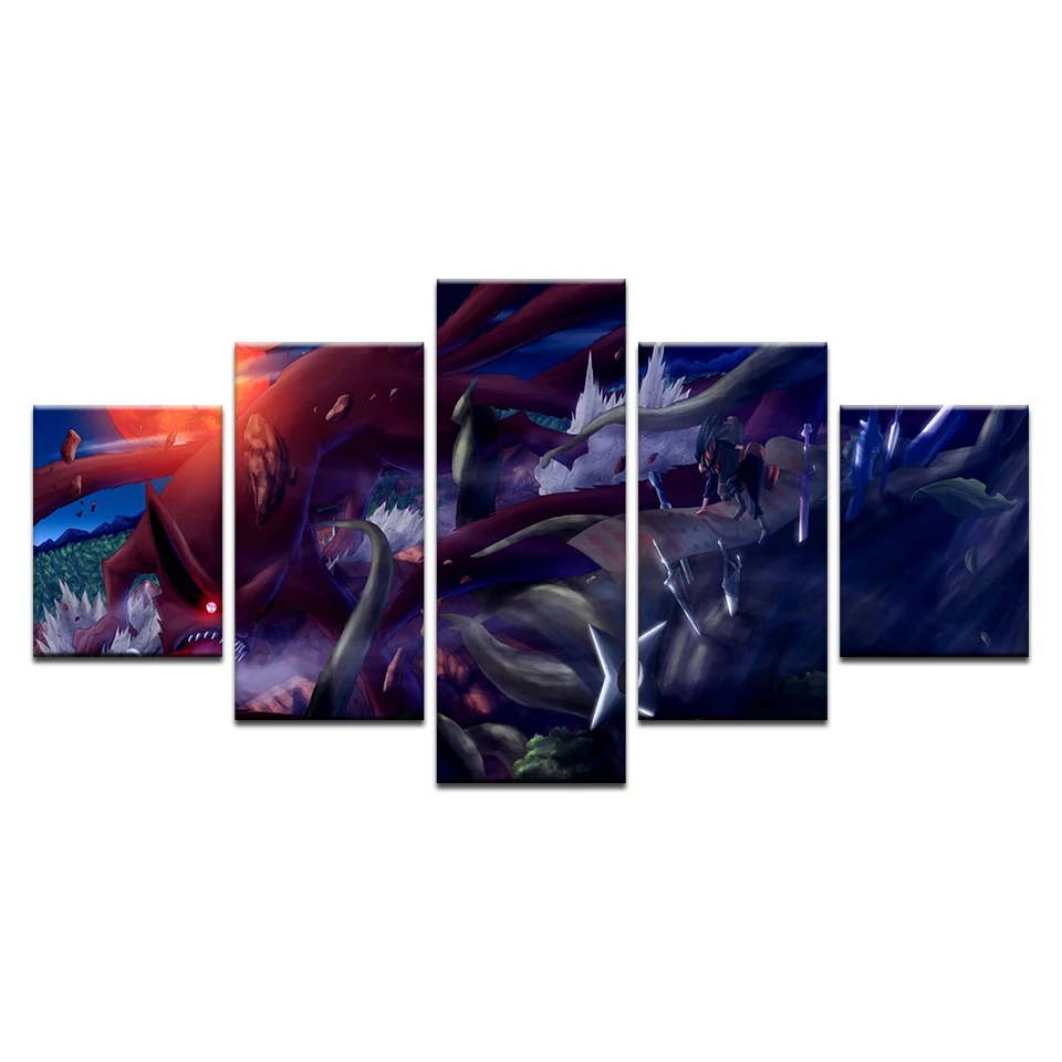 

Canvas Prints Paintings Japan Anime Hatsune Naruto Senju Hashirama VS Uchiha Madara Poster picture Wall Art home Decor