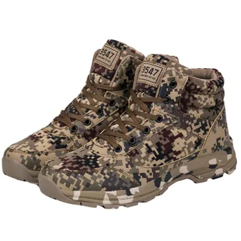 

2019 Men Leisure Outdoor Wear resistant Non-slipSneakers Camouflage Style Keep Warm Desert Military Boots o1228