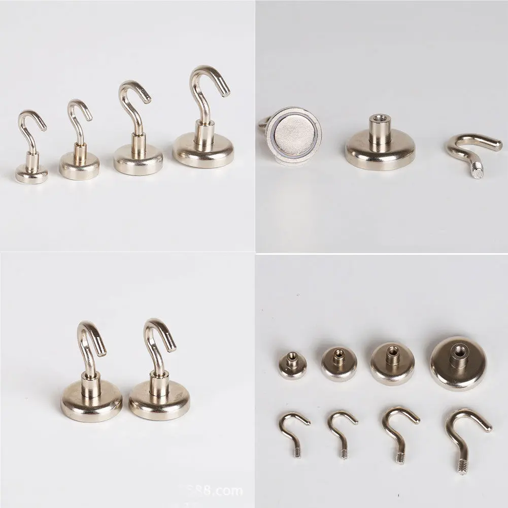 Strong Mini Magnetic Circular Hook Hanger Magnets Linked Kitchen Wall Hold